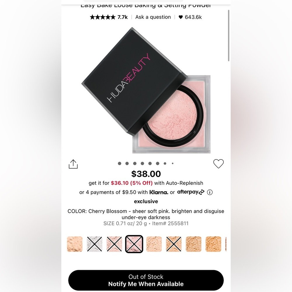Huda Beauty Easy Bake and Set Cherry Blossom